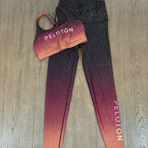 Peloton WITH Matching Sunrise Fade Bra & Leggings